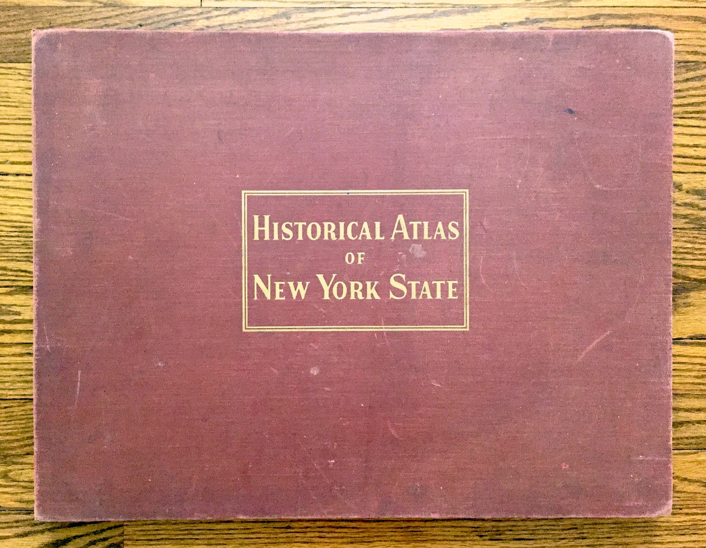 Antique Chemung County, New York 1941 Historical Atlas Map Elmira, Horseheads, Big Flats