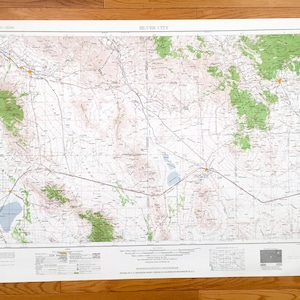 Antique Silver City, New Mexico 1962 Topografische Karte des US Geological Survey – Hurley, Lordsburg, Santa Rita, Bayard, Gila National Forest, NM
