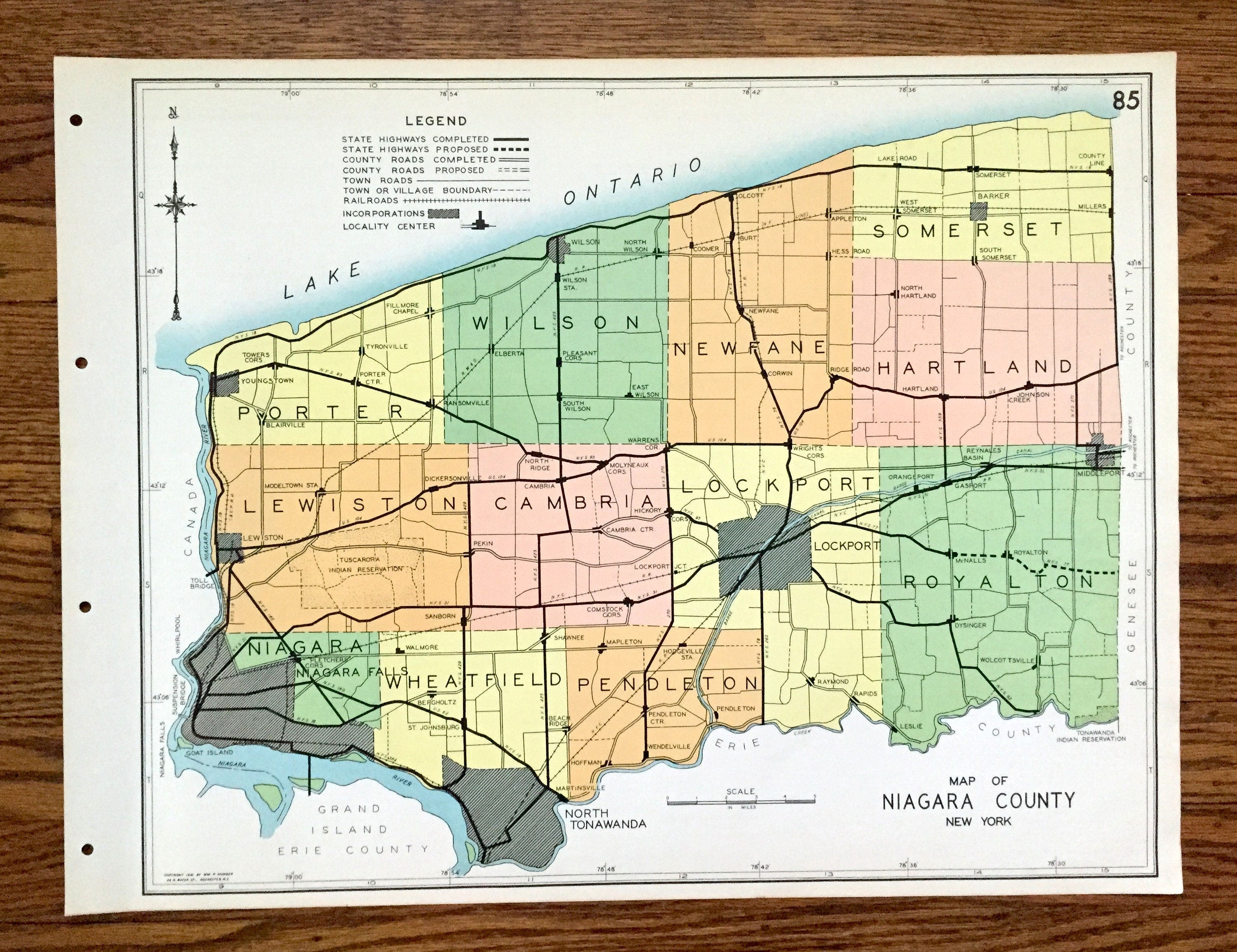 Map Of Niagara County Ny
