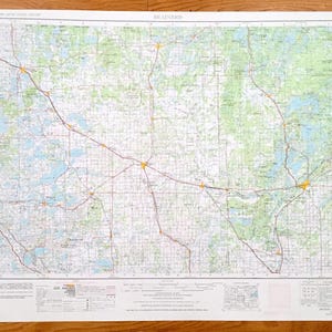 Antike Brainerd, Minnesota 1953 US Geologische Untersuchung Topographische Karte - Detroit Lakes, Park Stromschnellen, Wadena Heftklammern Foothills State Forest MN