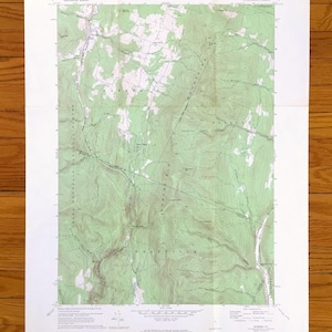 Antike Warren, Vermont 1970 Topographische Karte - Washington, Addison County, Green Mountains Wald, Alpines Dorf, VT