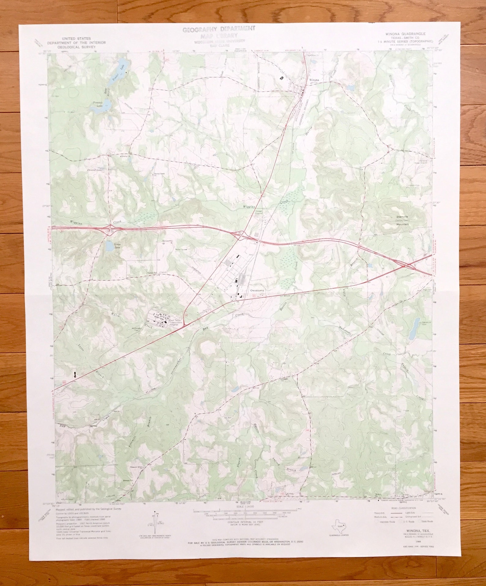 Antique Winona Texas 1966 US Geological Survey Topographic Etsy