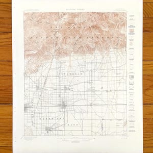 Antike Rancho Cucamonga, Kalifornien 1899 US Geologische Dienst Topographische Karte – Pomona, Ontario, Chino, Claremont, Angeles National Forest
