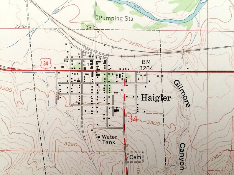 Antique Haigler Nebraska & Nutty Combe Kansas 1961 US Etsy