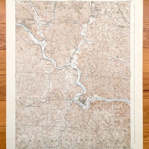 Antique Athens, Ohio 1905 US Geological Survey Topographic Map - Athens County, Trimble, Nelsonville, Lodi, Orbiston, Chauncey, Ward, Dover