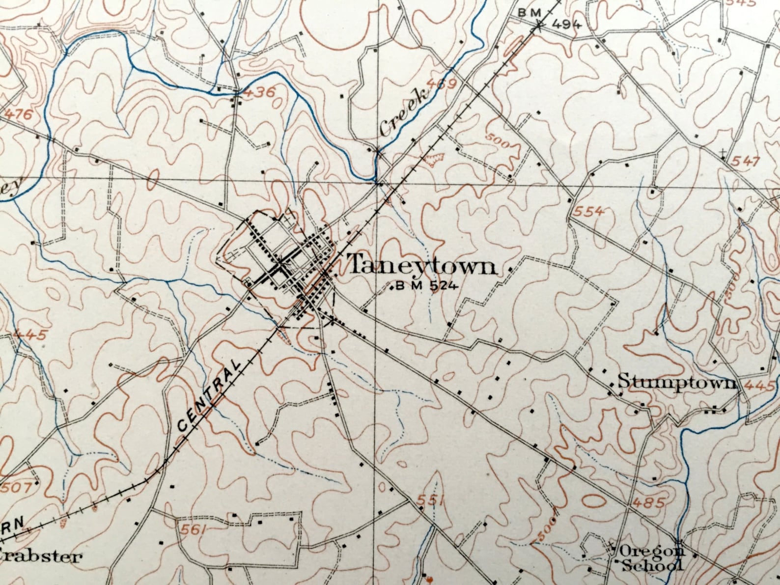 Antique Taneytown Maryland 1911 US Geological Survey Etsy