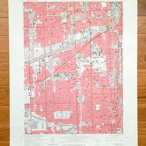 Antike Englewood, Illinois 1963 US Geological Survey topographische Karte – Cook County, Chicago, Bedford Park, Cicero, Stickney, Marquette, IL