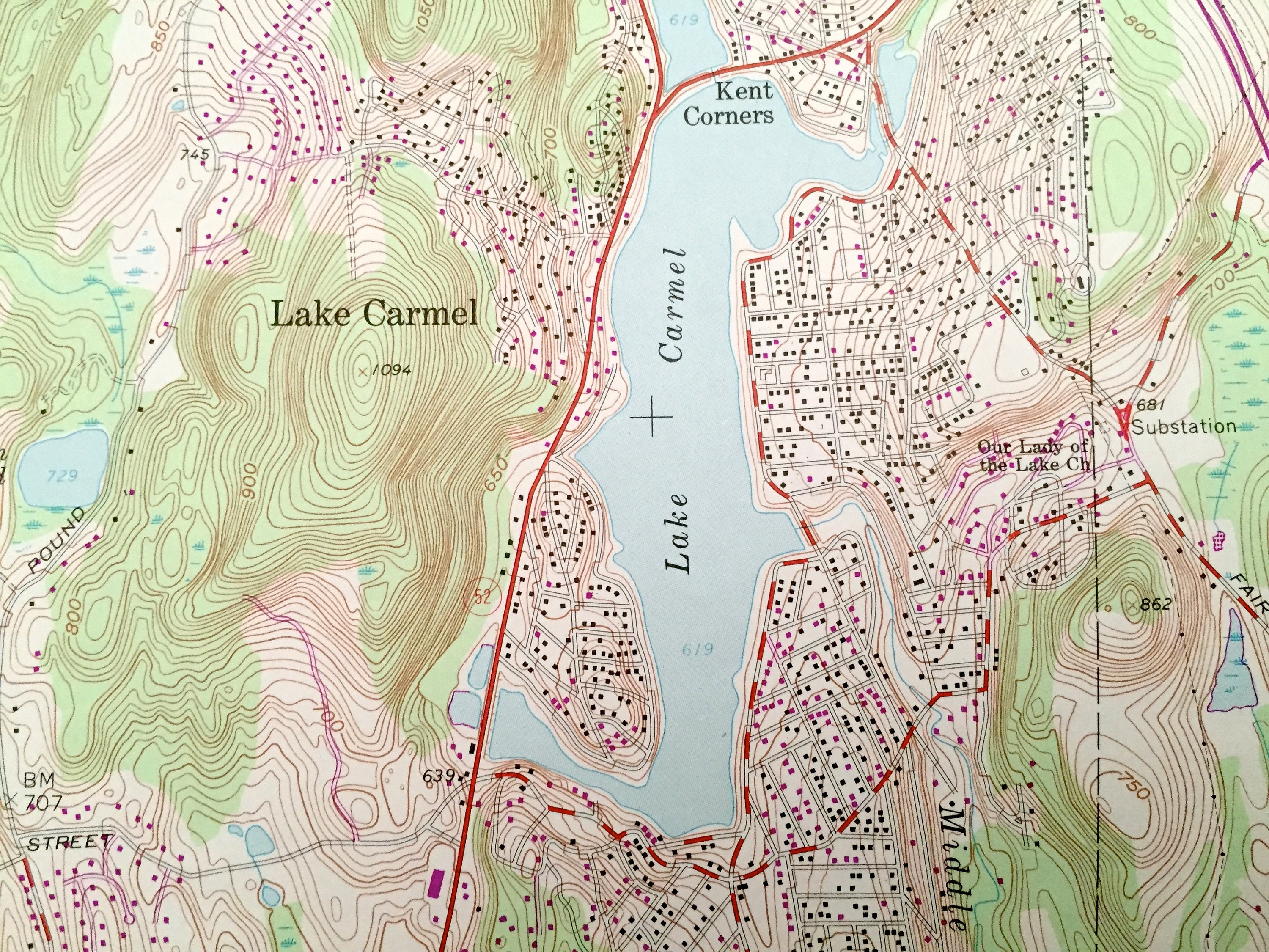 Antique Lake Carmel New York 1960 US Geological Survey Etsy