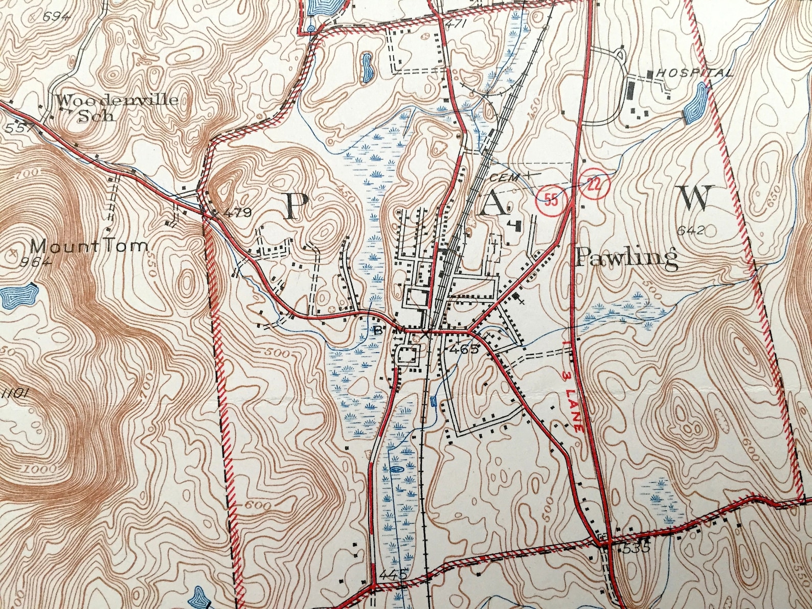 Antique Pawling New York 1947 US Geological Survey Etsy