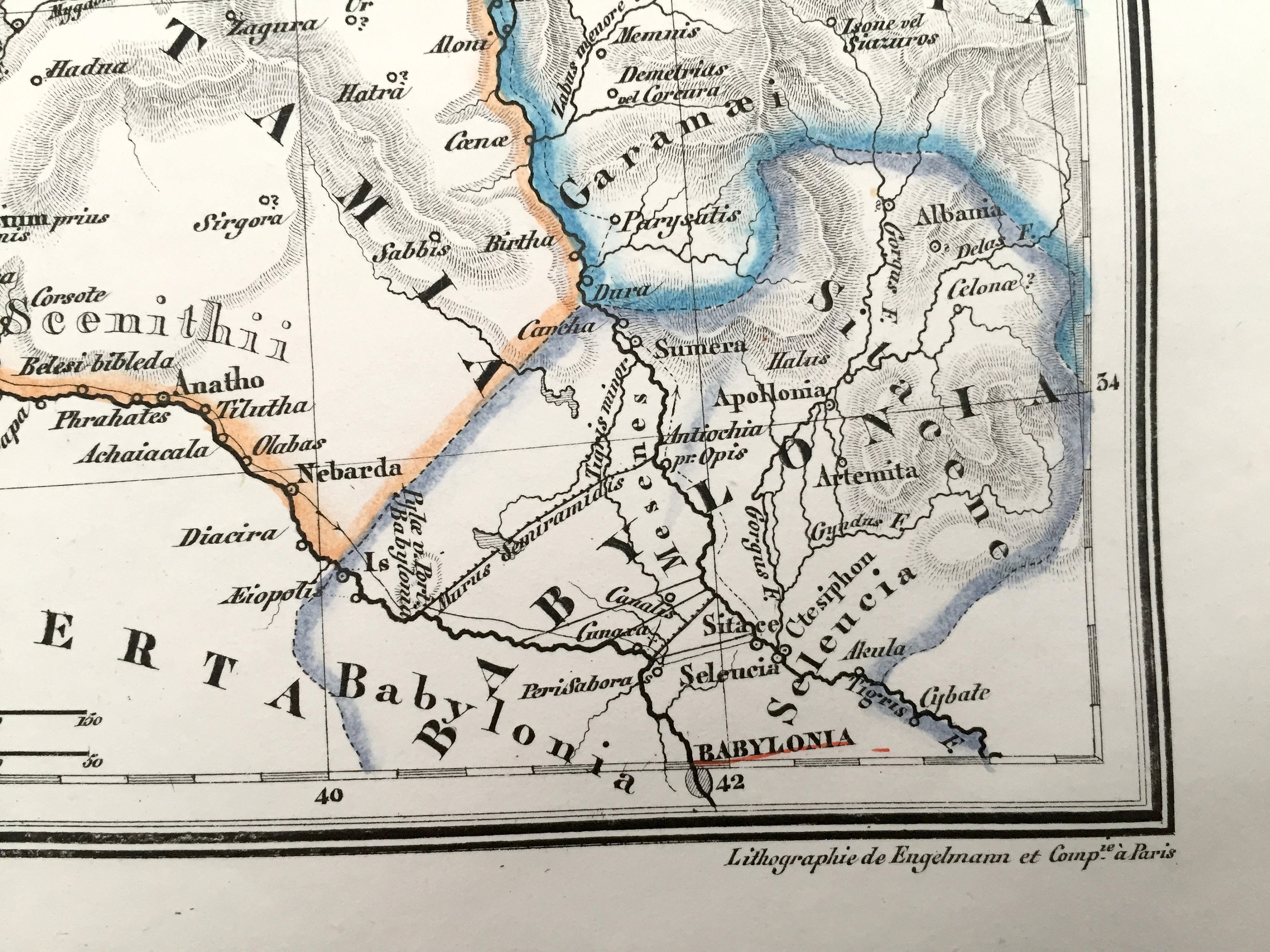 Antique 1835 Ancient Asia Minor Map From JG Heck's Atlas