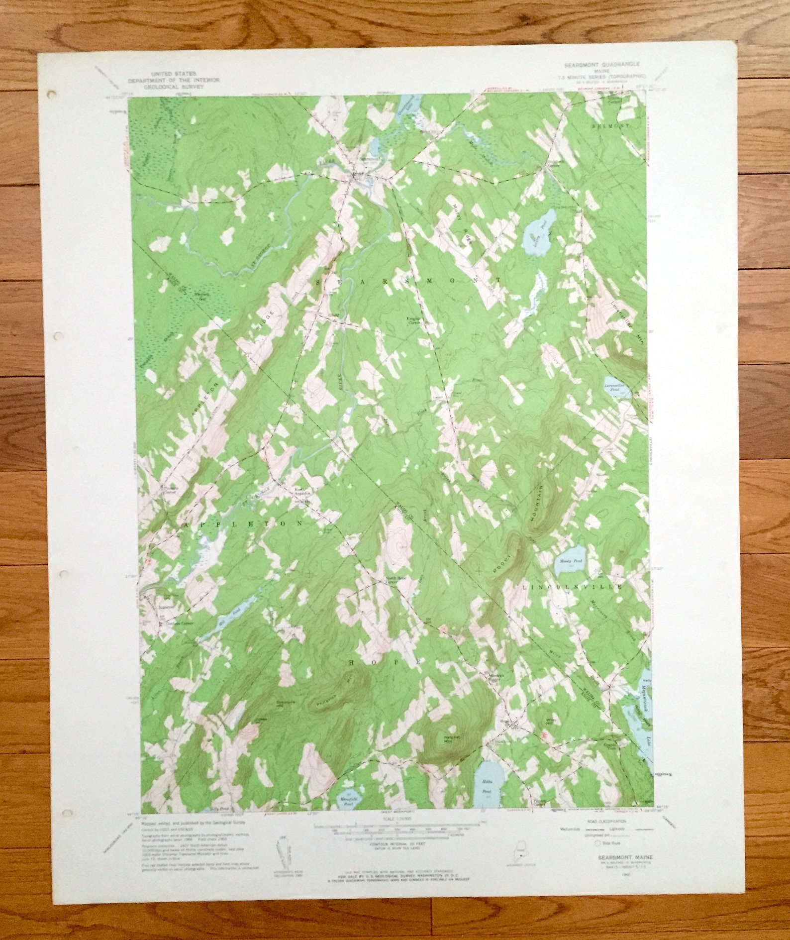 Antiker Searsmont Maine 1960 US 1960 Erdstudie Topographic Etsy.de