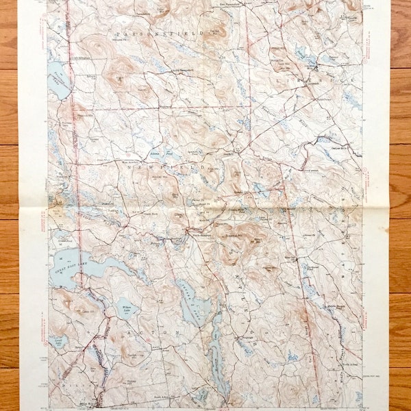 Waterboro Map Etsy