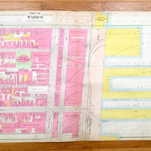Antike Altstadt, Philadelphia, Pennsylvania 1908 Elvino V Smith Atlas Karte – Center City, Chinatown, Waterfront Piers, Callowhill, PA PHL