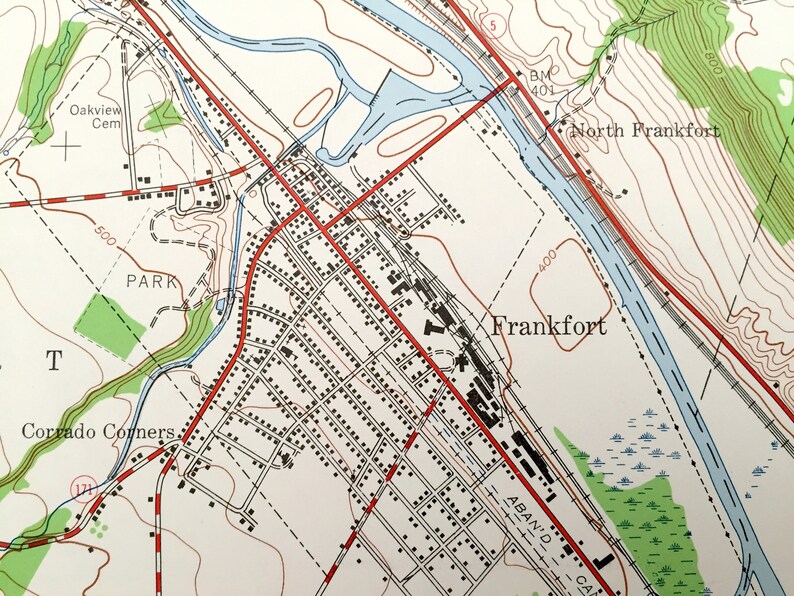 Antique Ilion New York 1943 US Geological Survey Topographic Etsy