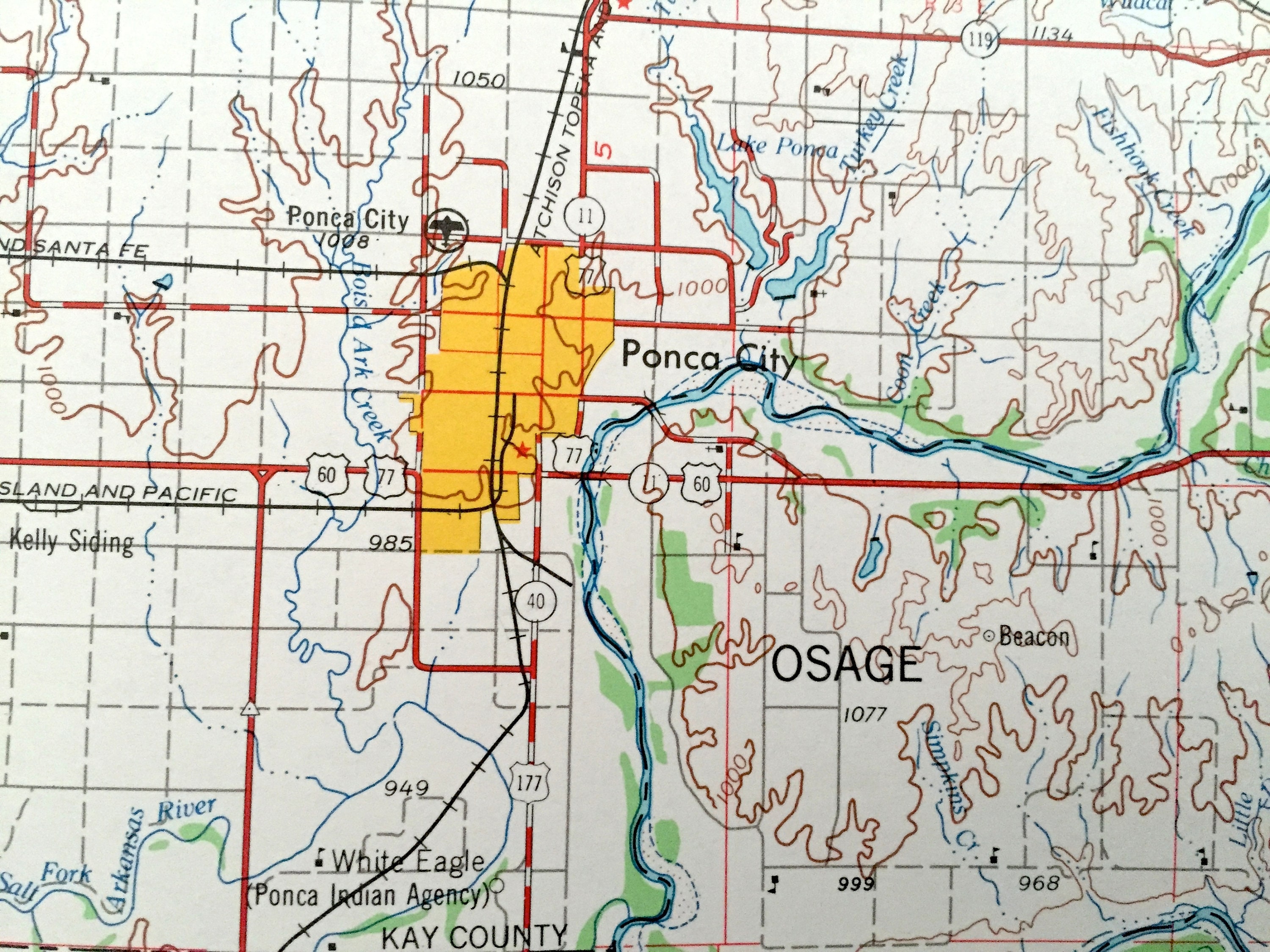 Antique Enid Oklahoma 1955 US Geological Survey Topographic Etsy