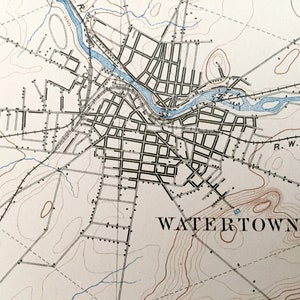 Antique Watertown New York 1898 US Geological Survey - Etsy UK