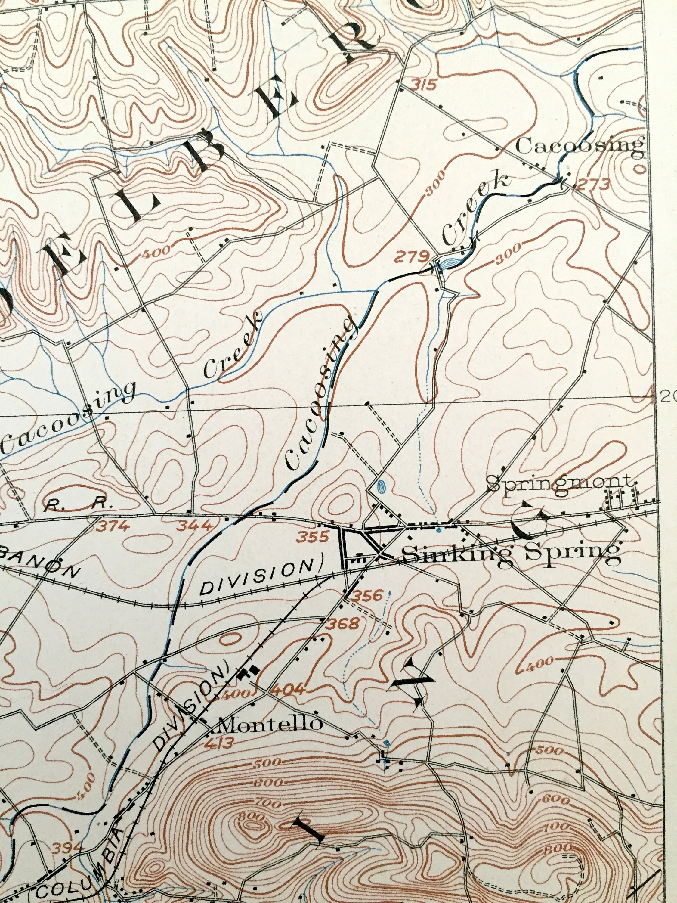 Antique Wernersville Pennsylvania 1902 US Geological Survey Etsy