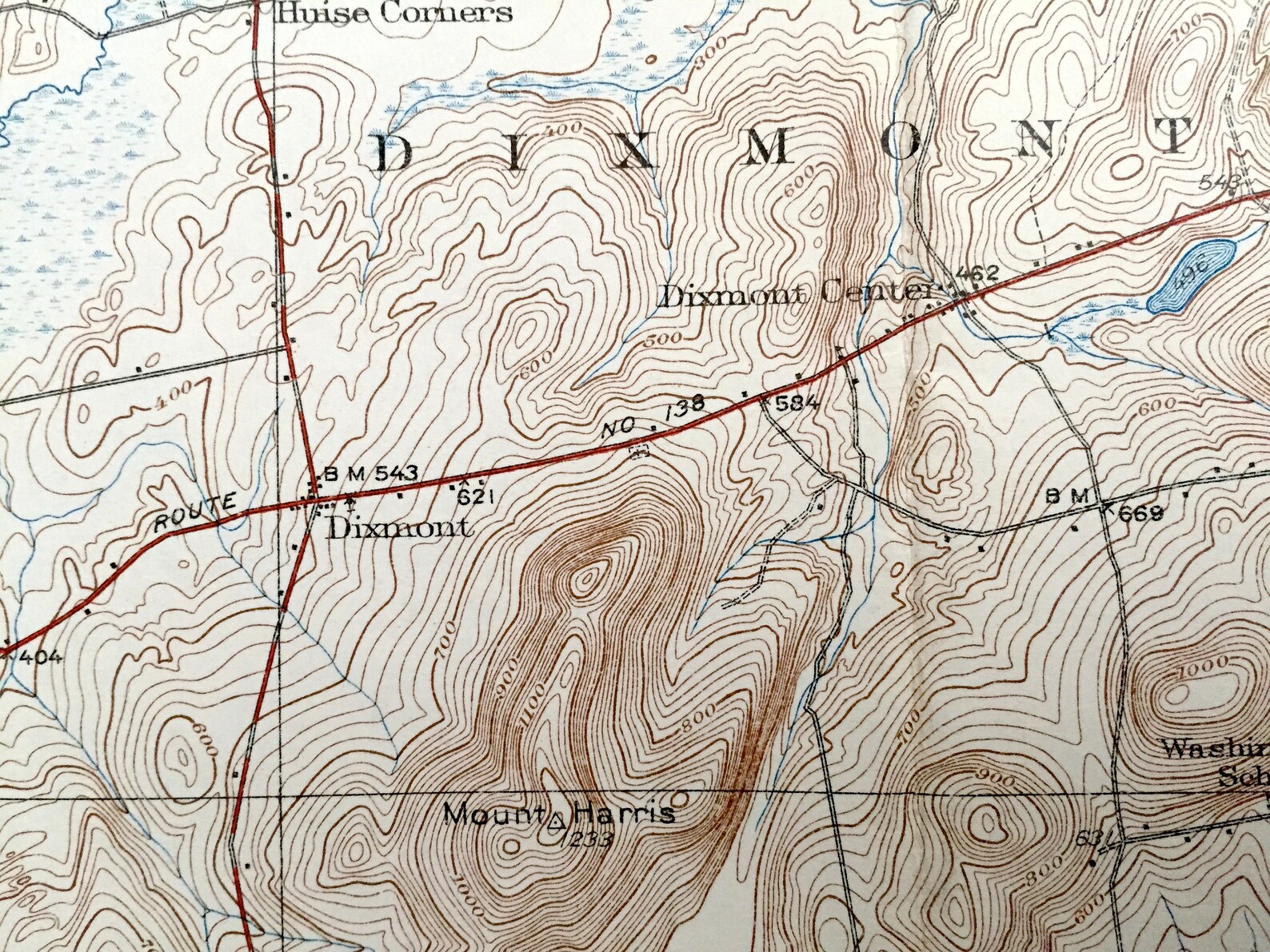 Antique Brooks Maine 1932 US Geological Survey Topographic Etsy