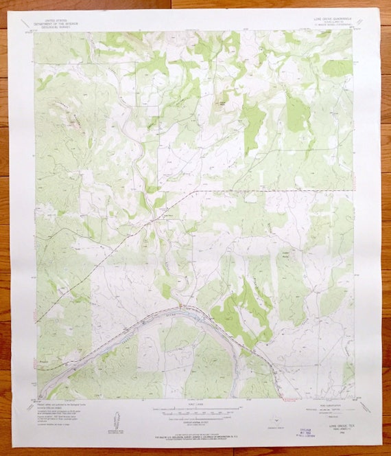 Antique Lone Grove Texas 1956 US Geological Survey Etsy