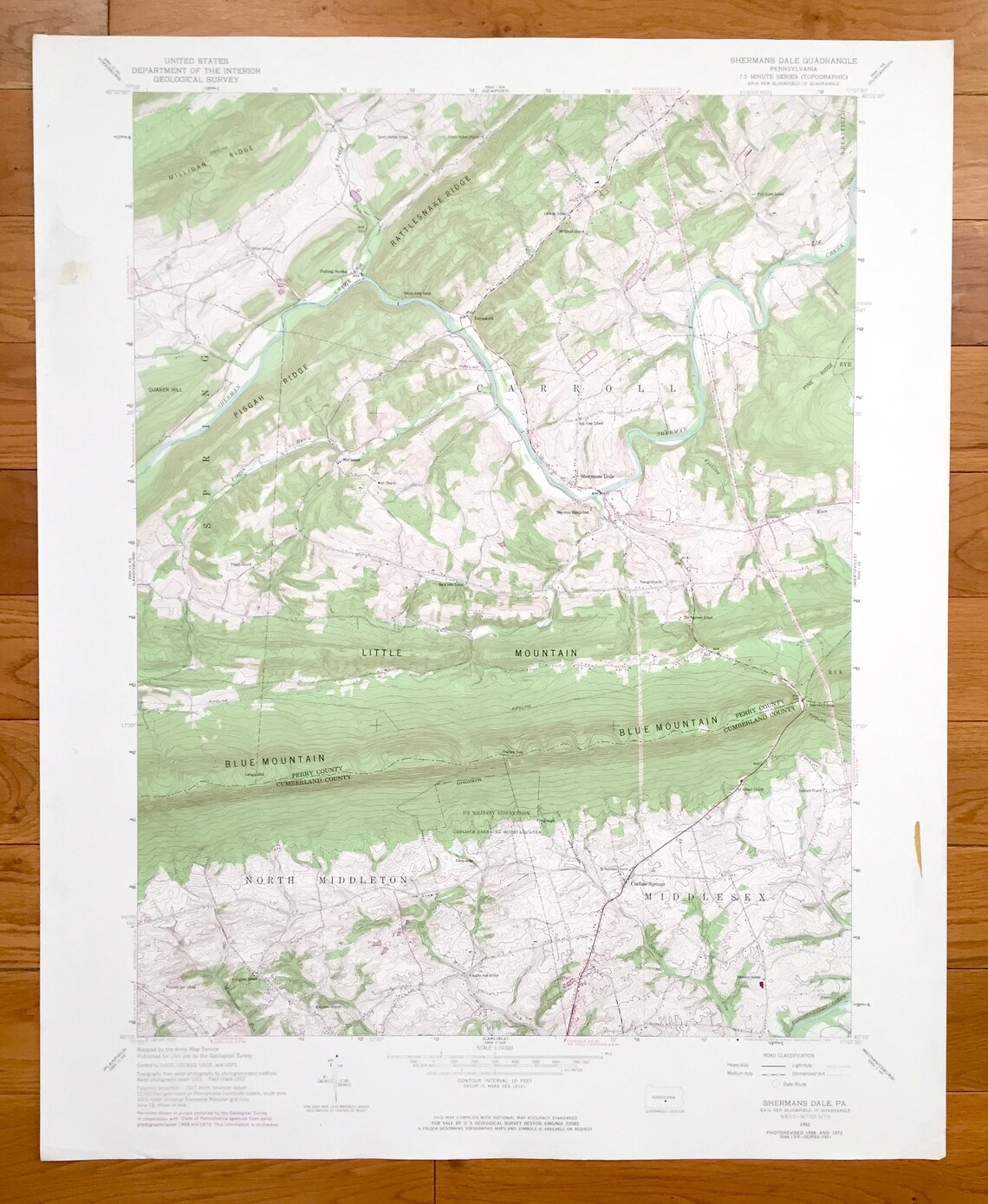 Antique Shermans Dale Pennsylvania 1952 US Geological Survey Etsy