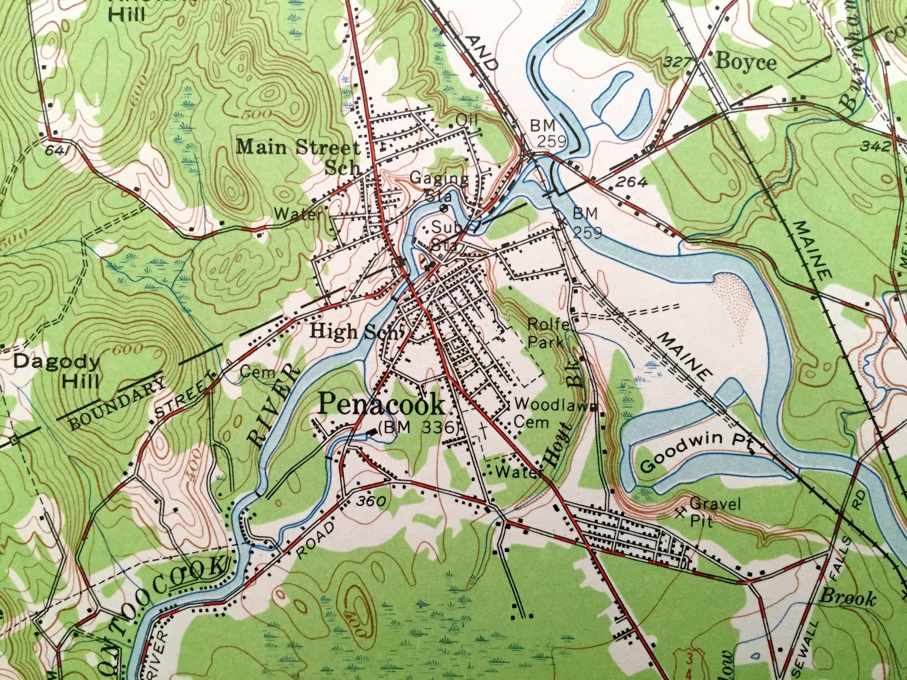 Antique Penacook New Hampshire 1956 US Geological Survey Etsy Canada