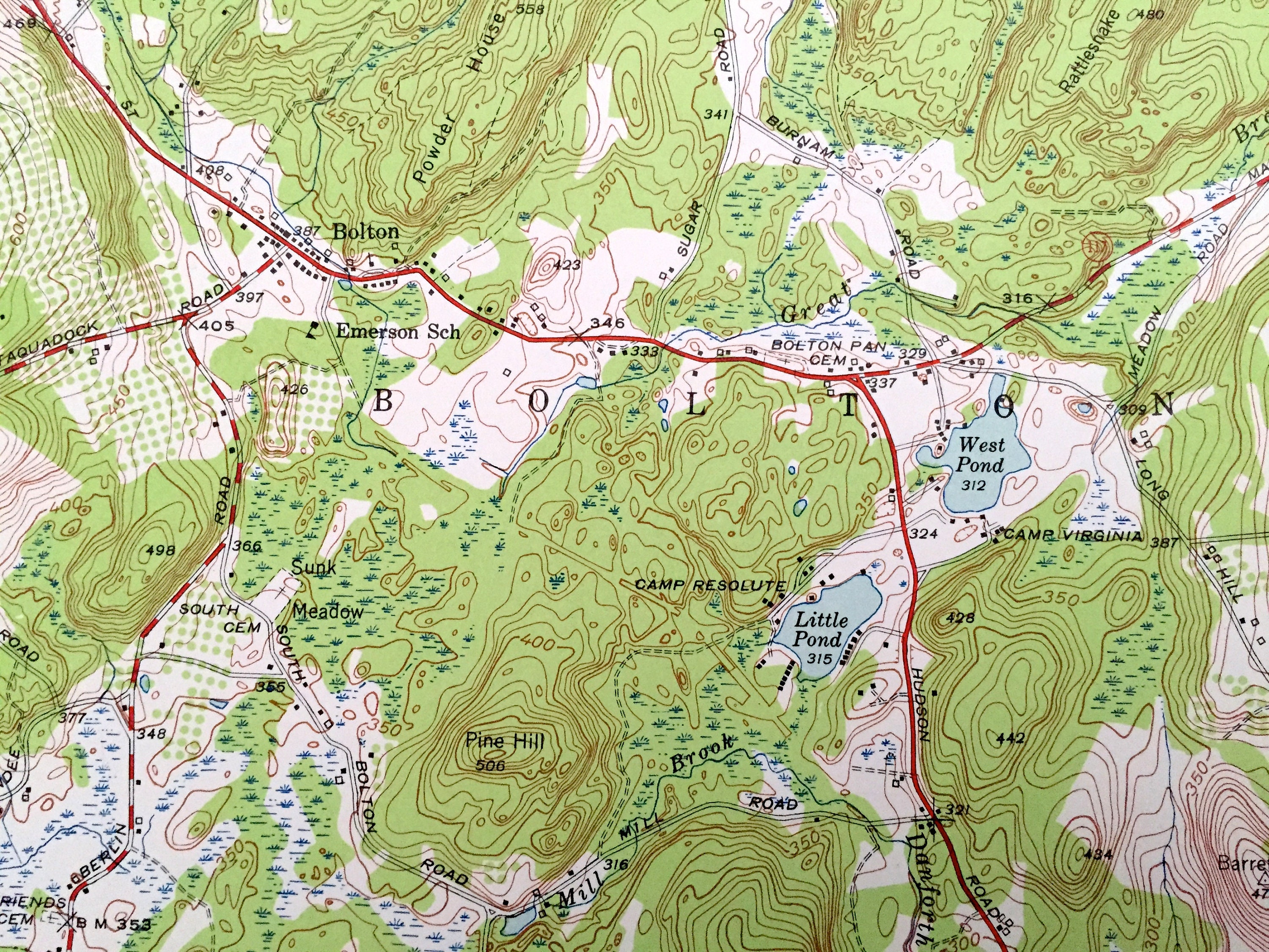 Antique Hudson Massachusetts 1950 US Geological Survey Etsy
