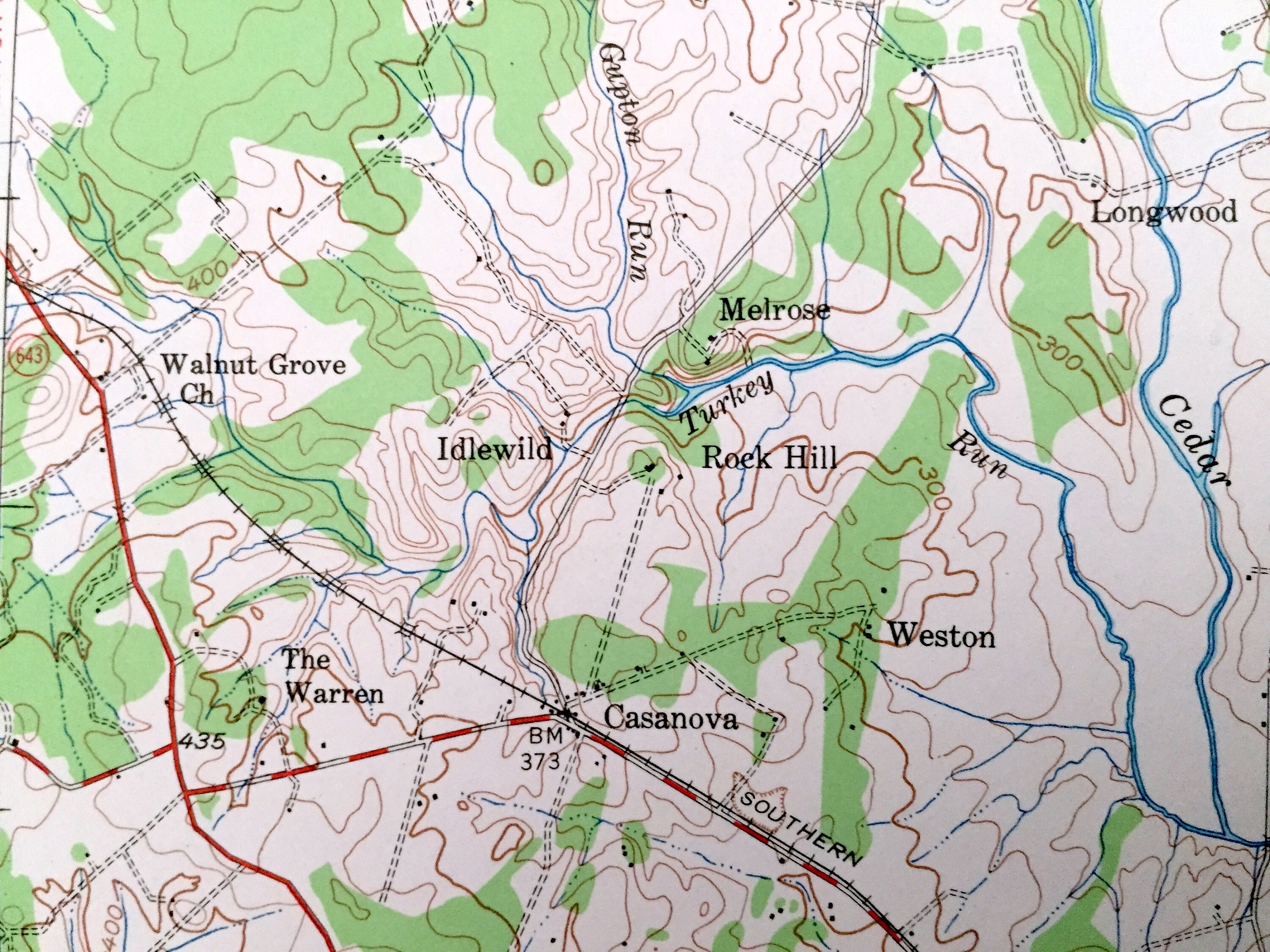 Antique Catlett Virginia 1943 US Geological Survey Etsy