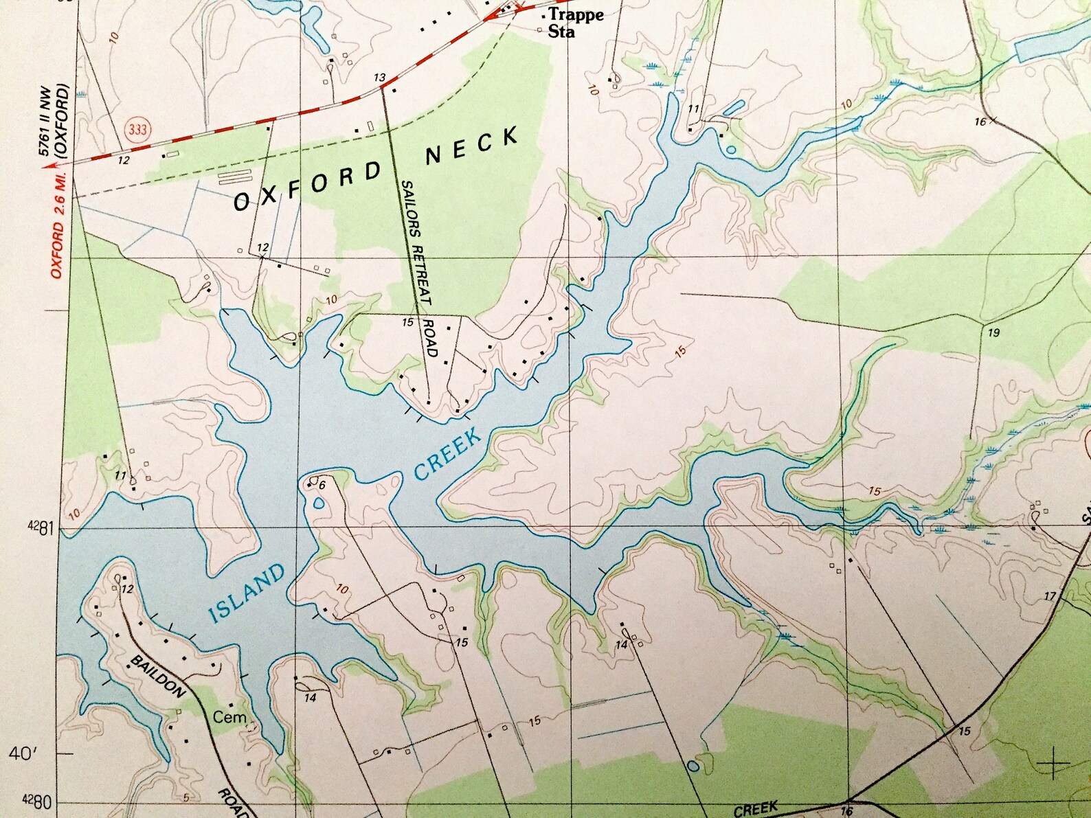 Antique Trappe Maryland 1988 US Geological Survey Topographic Etsy