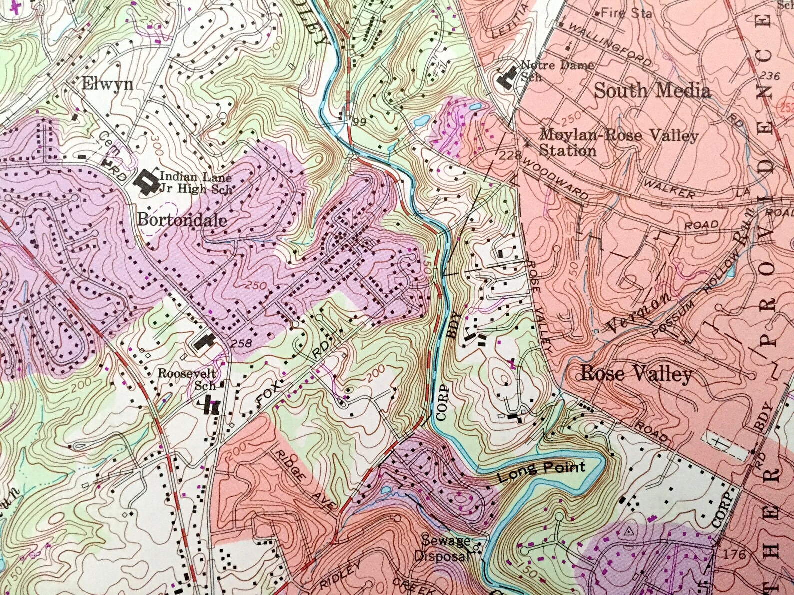 Antique Media, Pennsylvania 1966 US Geological Survey Topographic Map ...