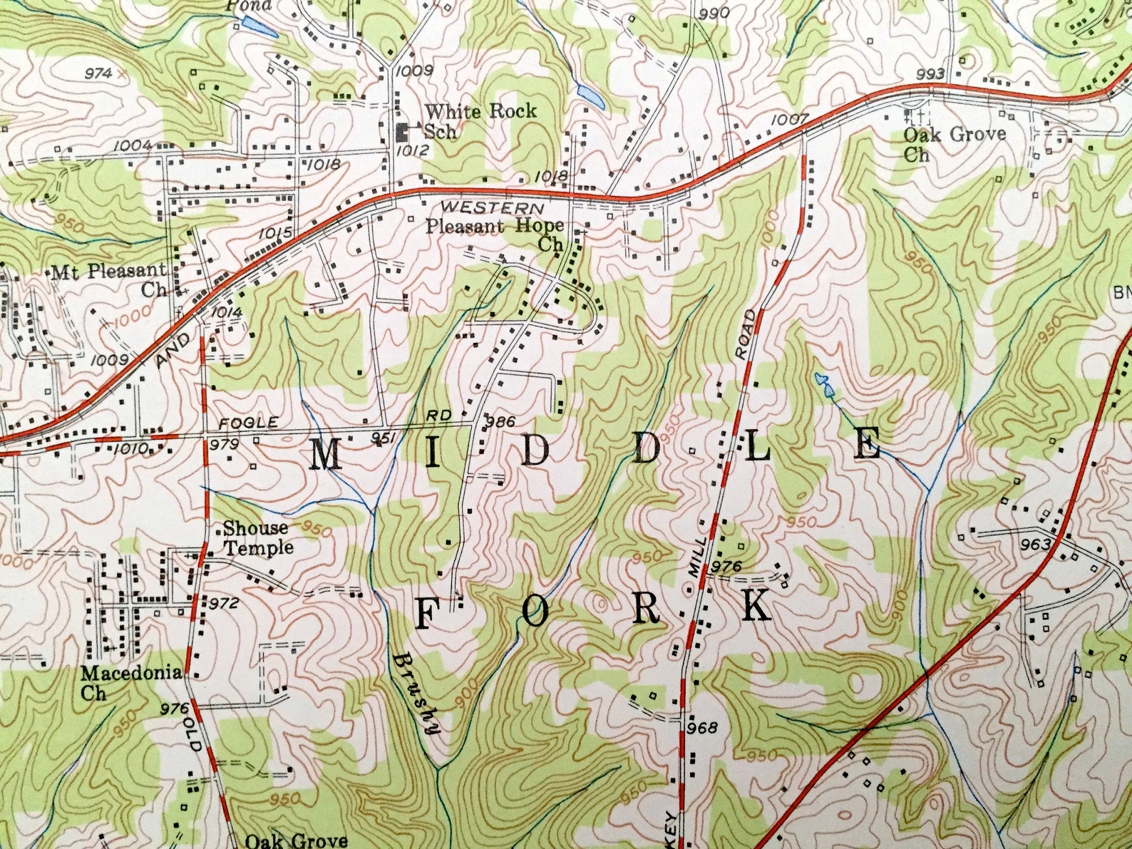Antique Walkertown North Carolina 1951 US Geological Survey Etsy