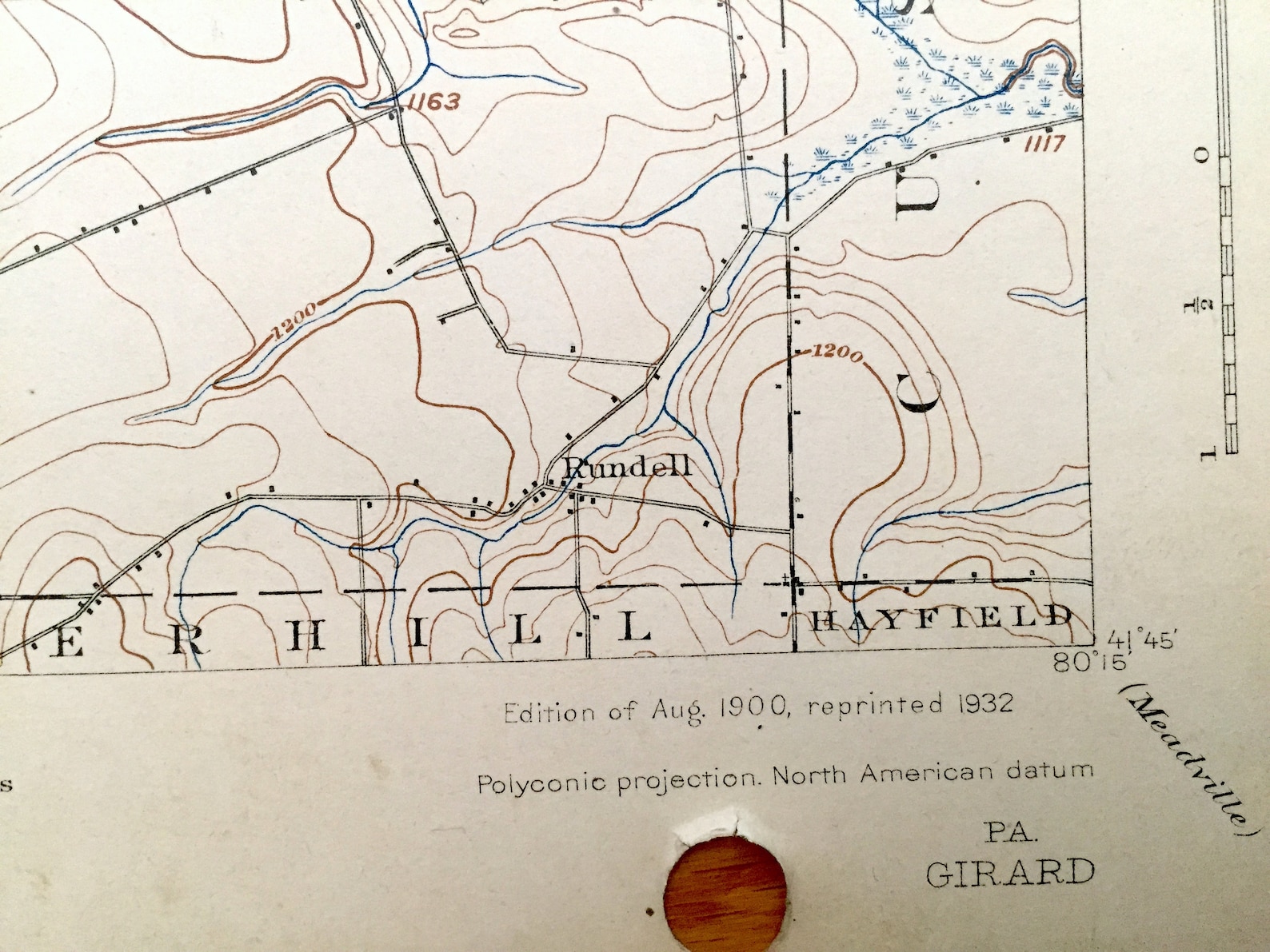 Antique Girard Pennsylvania 1900 US Geological Survey Etsy