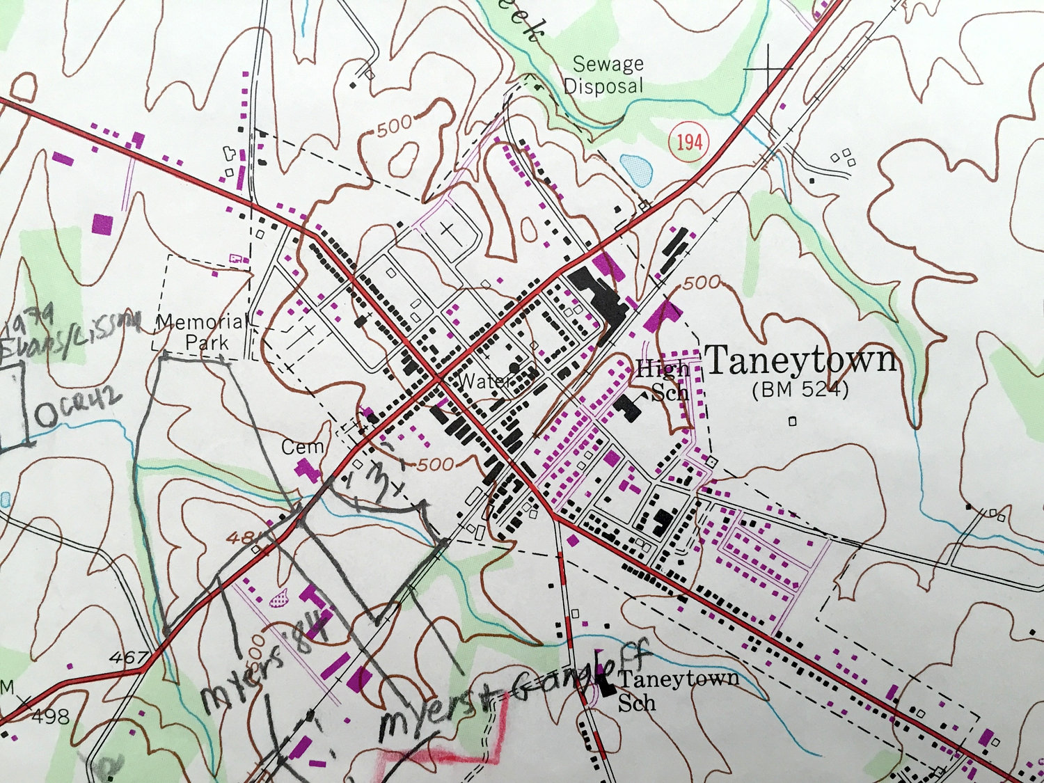 Antique Taneytown Maryland & Mount Joy Pennsylvania 1953 US Etsy