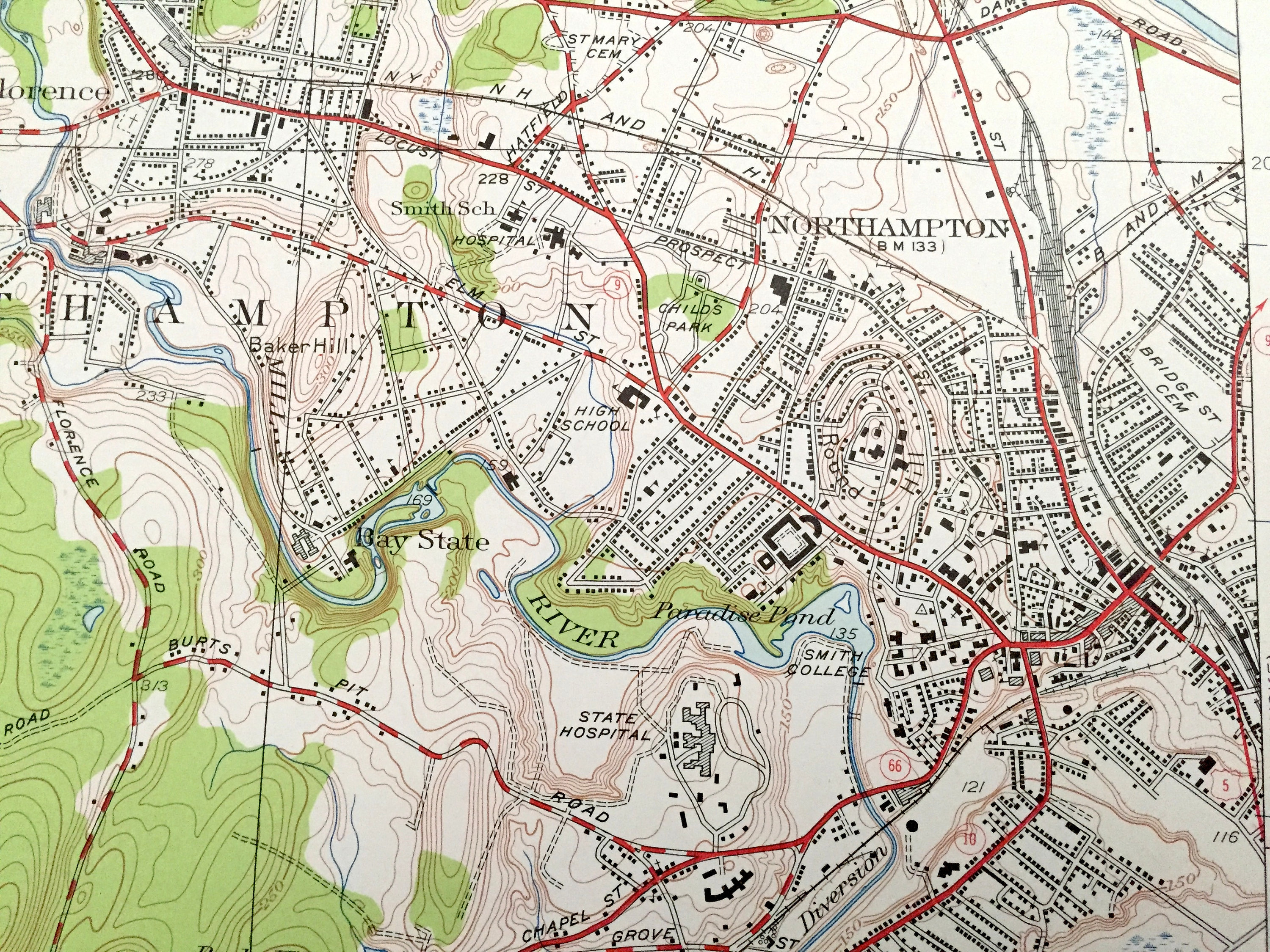 Antique Easthampton Massachusetts 1948 US Geological Survey Etsy