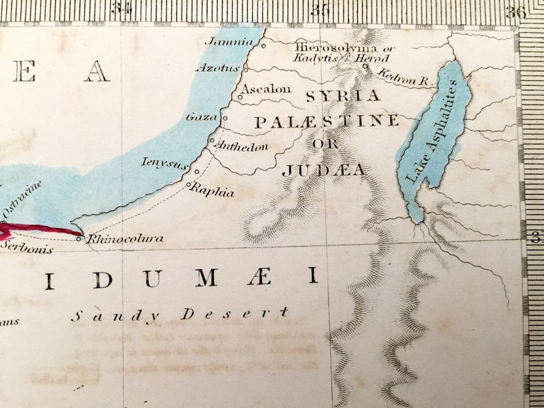 Antique 1856 Ancient Egypt Map from SDUK Atlas Memphis | Etsy