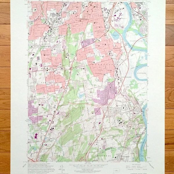 Berlin Ct Map Etsy