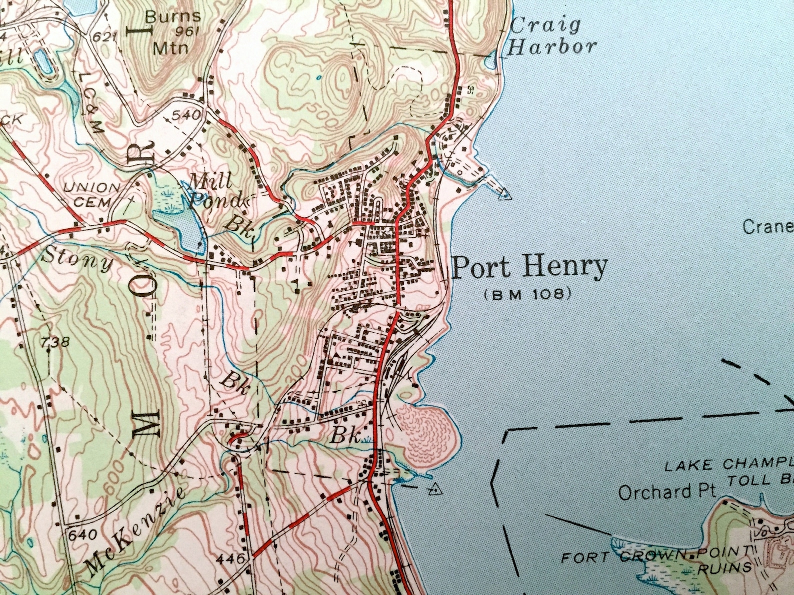 Antique Port Henry New York 1945 US Geological Survey Etsy