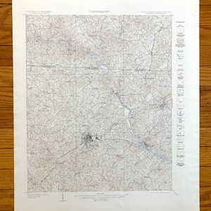 Antike Gaffney, South Carolina 1909 US Geologische Übersicht Topographische Karte - Blacksburg, Cherokee Falls, Cherokee, Cleveland County, NC SC