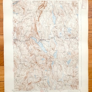 Antike Mascoma, New Hampshire 1932 US Geologische Dienst Topographische Karte - Enfield, Plainfield, Grantham, Canaan, Hannover, Springfield, NH