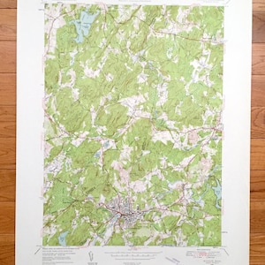 Antike Hudson, Massachusetts 1950 US Geological Survey Topographische Karte – Worcester, Middlesex County, Harvard, Boxborough, Bolton, Stow, MA