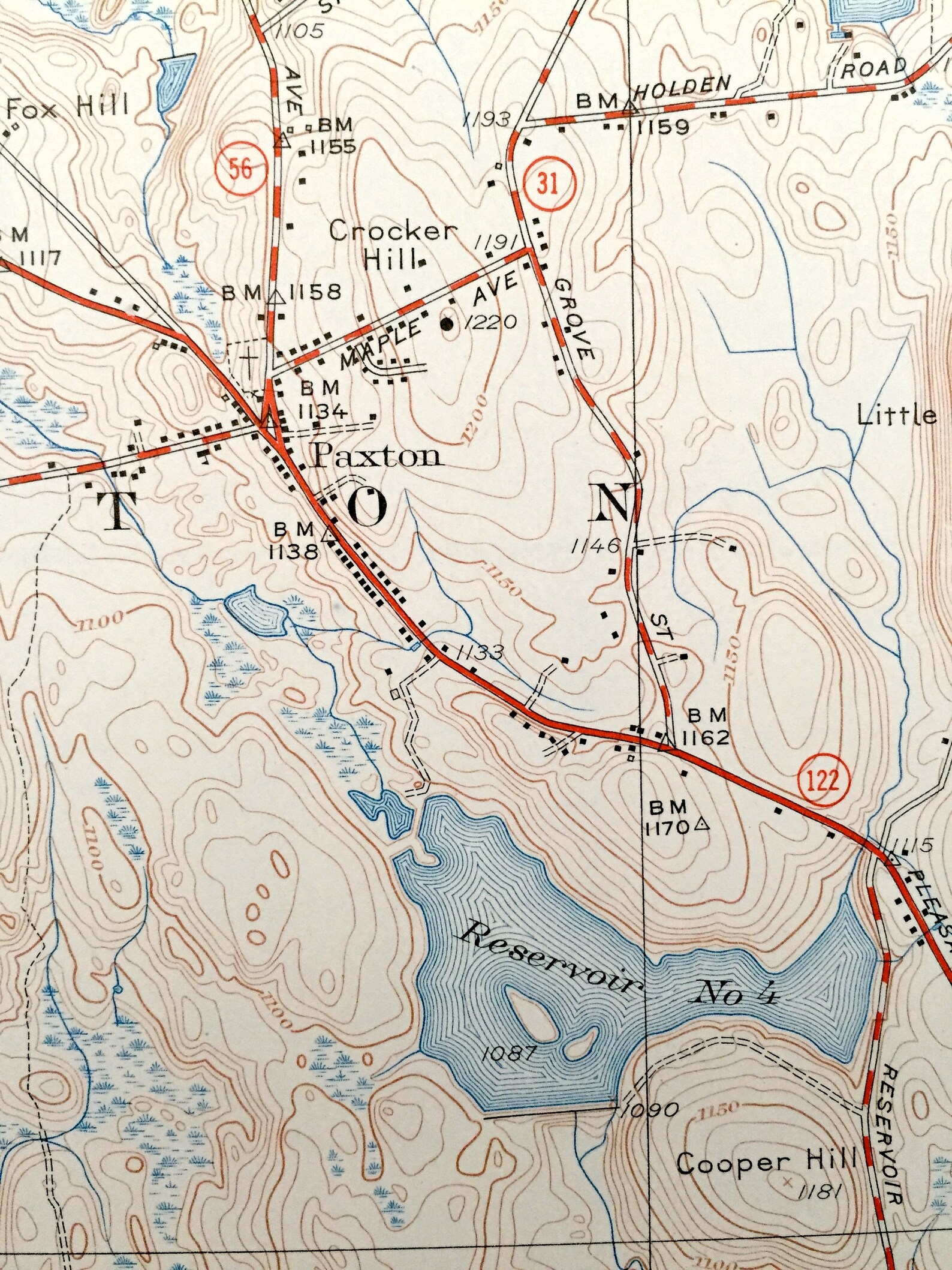 Antique Paxton Massachusetts 1941 US Geological Survey Etsy España