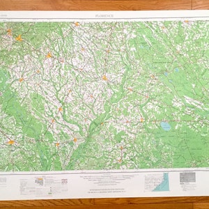 Antike Florenz, South Carolina 1953 US Geological Survey Topographische Karte – North Carolina, Darlington, Timmonsville, Marion, Mullins SC NC