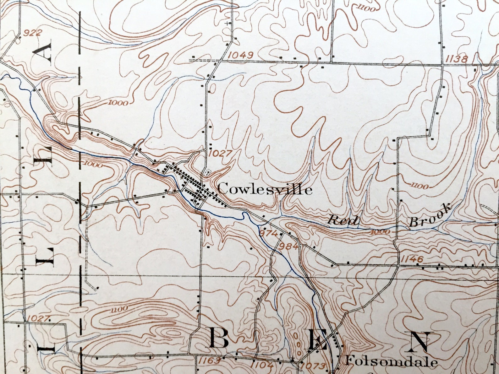 Antique Attica New York 1905 US Geological Survey Topographic Etsy