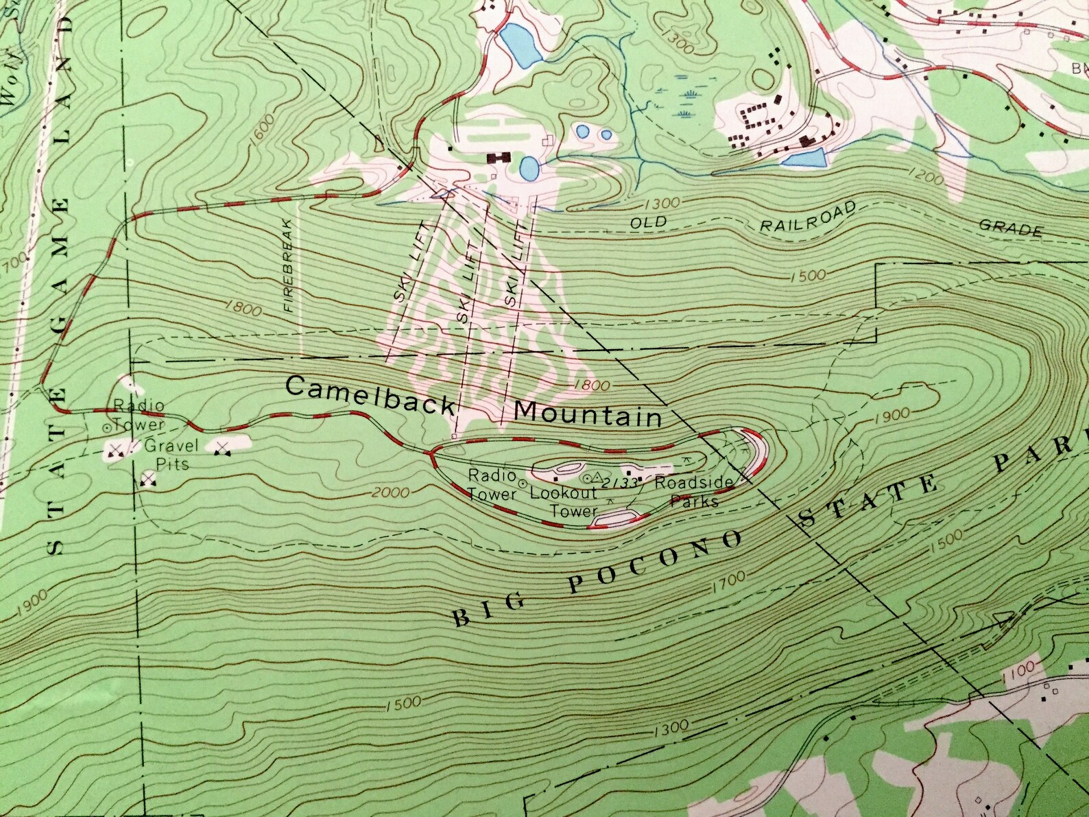 Antique Mount Pocono Pennsylvania 1966 US Geological Survey Etsy