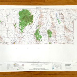 Antieke Douglas, Arizona 1964 US Geological Survey topografische kaart - Pirtleville, Warren, Bisbee, Bakersville Naco Sulphur Springs Valley, AZ