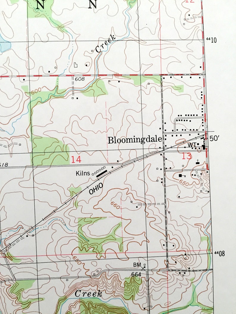Antique Montezuma Indiana 1978 US Geological Survey Etsy