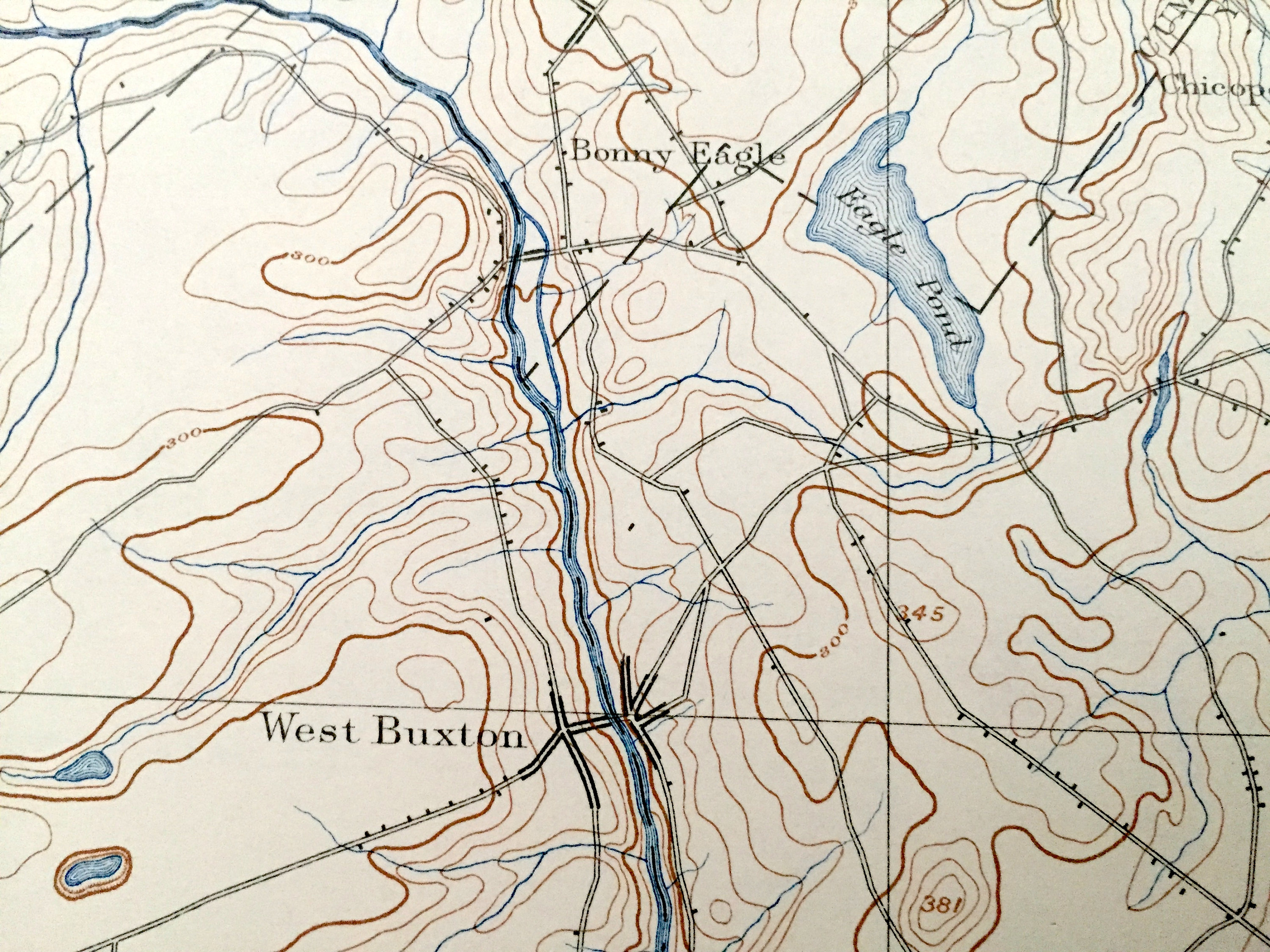 Antique Buxton Maine 1892 US Geological Survey Topographic Etsy Australia