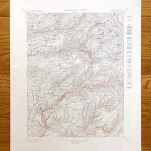 Antica mappa topografica di Colfax, California 1900 US Geological Survey - American Yuba Bear River, Sierra, Nevada, Placer County, Cisco CA