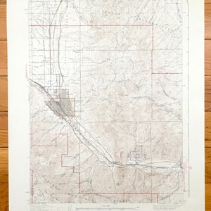 Antieke Pocatello, Idaho 1944 US Geological Survey topografische kaart – Alameda, Fort Hall Indian Reservation, Caribou National Forest, Bannock