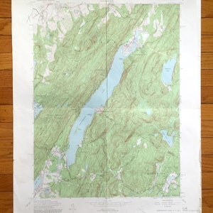 Antique Greenwood Lake, New Jersey 1954 US Geological Survey Carte topographique – Orange County, Warwick, Sussex, Passaic, Hewitt, New York NJ
