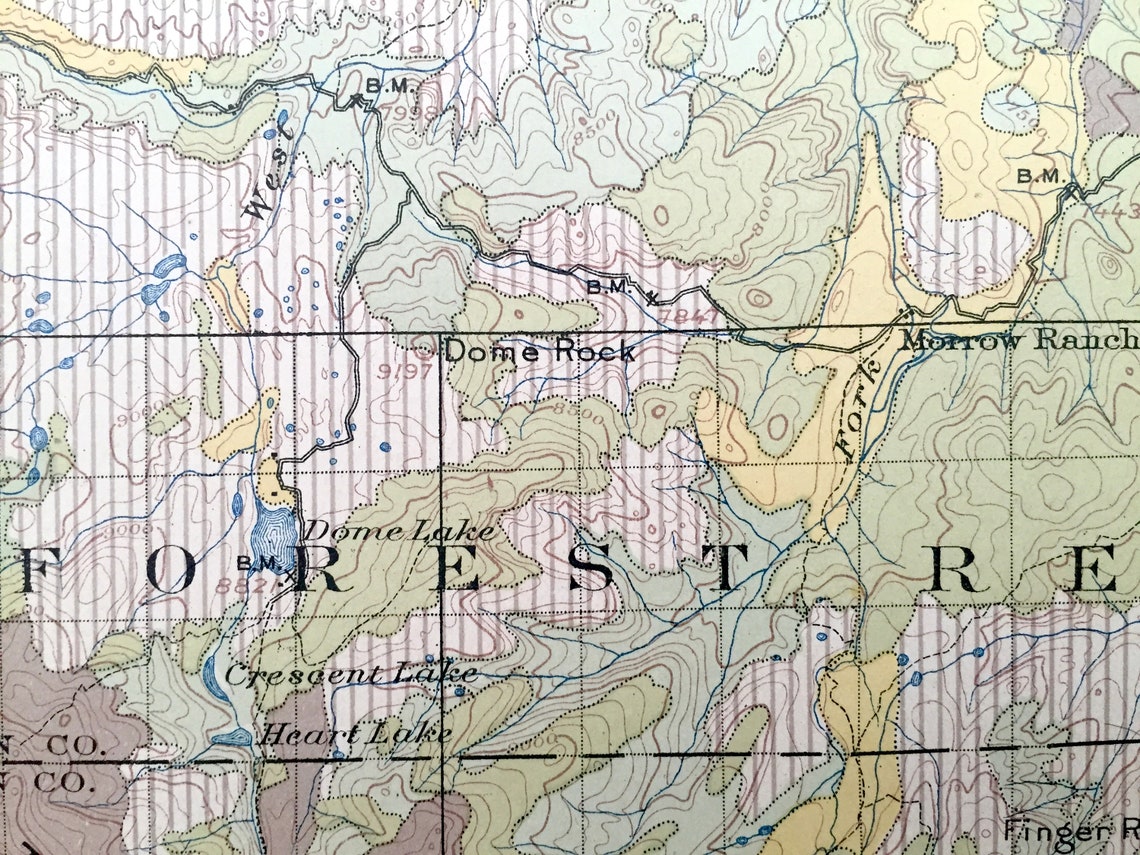 Antique Dayton Wyoming 1899 US Geological Survey Topographic Etsy